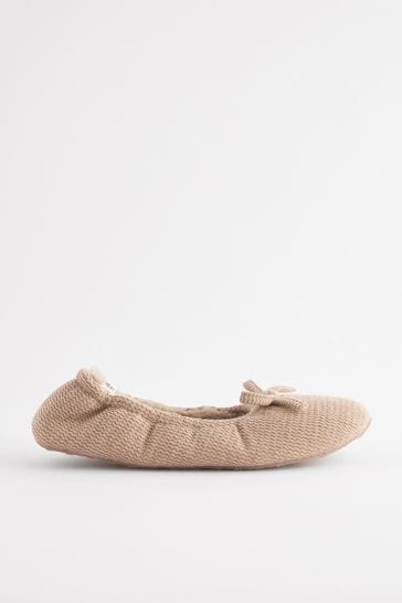 Grey Ballerina Slippers
