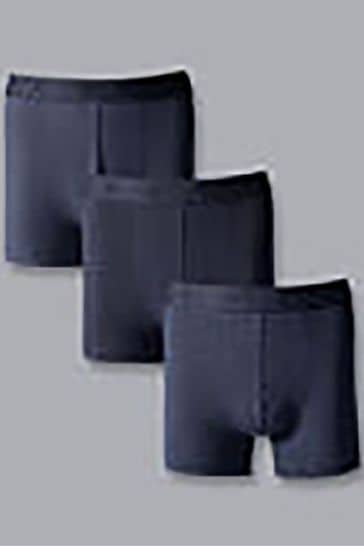 Charles Tyrwhitt Blue Cotton Stretch Jersey Trunks 3 Pack