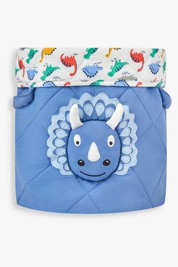JoJo Maman Bébé Blue Dinosaur Print Soft Storage Basket