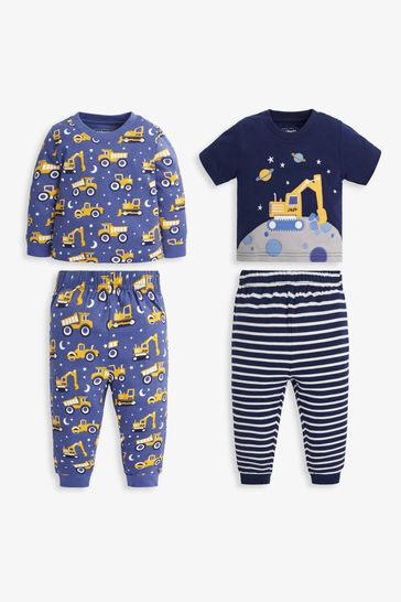 JoJo Maman Bébé Space 2-Pack Digger Jersey Pyjamas