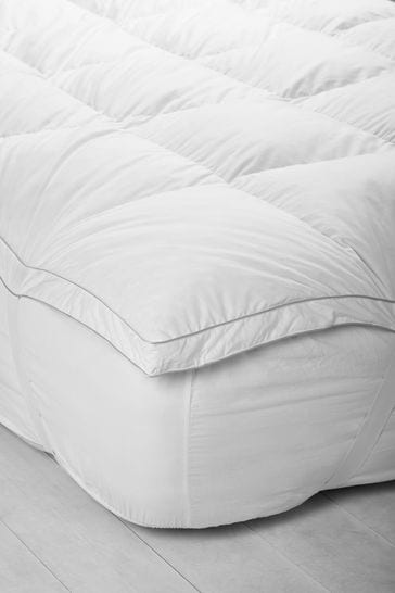 White Goose Feather And Down Mattress Topper
