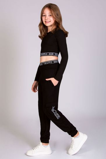 Buy Pineapple Black White Wide Leg Girls Cargo Joggers from Next Canada