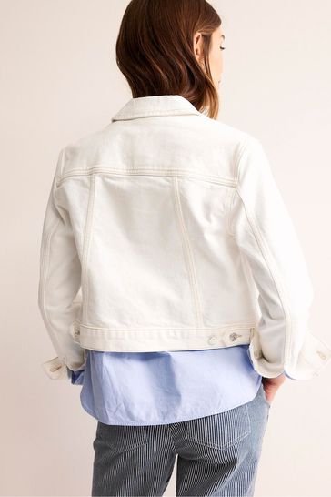Buy Boden White Rigid Denim Jacket from Next Kuwait