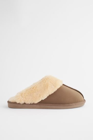 Leather mule sales slippers ladies