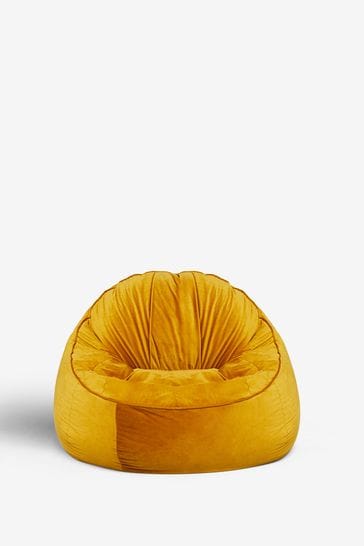 Buy Ochre Yellow Opulent Velvet Bean Bag Chair from Next Ireland