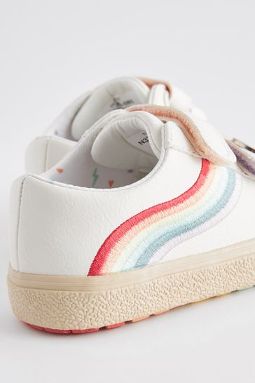 Buy White Wide Fit G Rainbow Trainers from Next Singapore