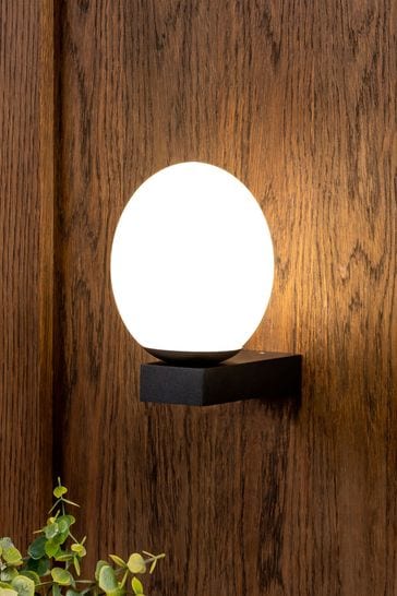 BHS Black Agios 1lt LED IP44 Wall Light