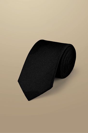 Charles Tyrwhitt Black Silk Stain Resist Slim Tie