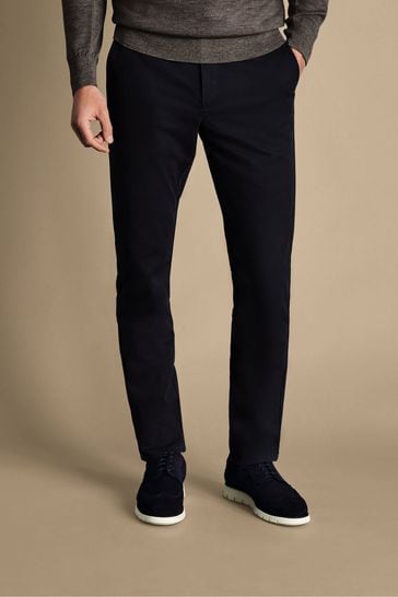Charles Tyrwhitt Dark black Classic Fit Ultimate non-iron Chino Trousers