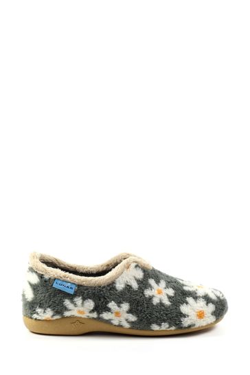 Buy Lunar Grey Daisy Full Slippers from Next Singapore