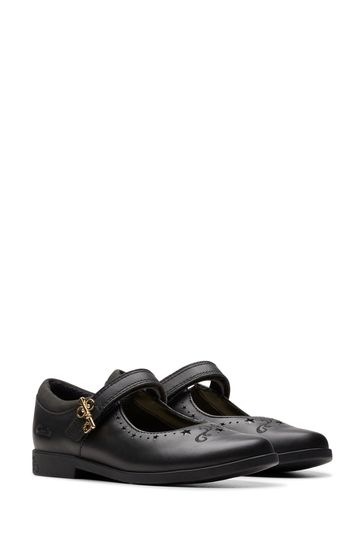 Clarks black childrens shoes store