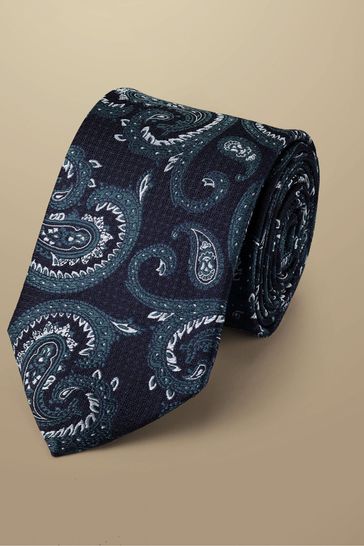 Charles Tyrwhitt Blue Paisley Silk Tie