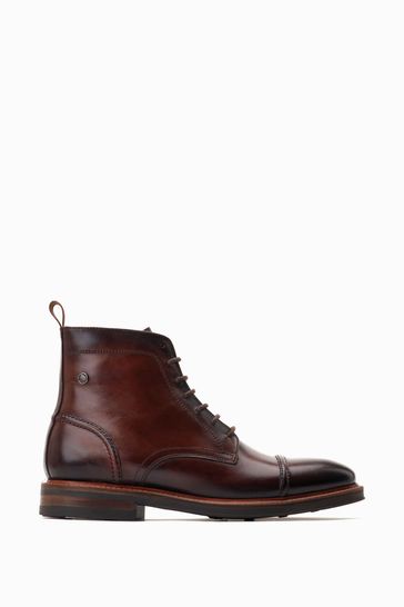 Base London Dudley Lace Up Toe Cap Boots