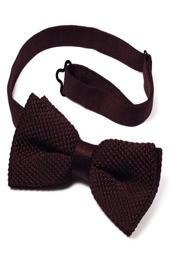 Charles Tyrwhitt Red Classic Knitted Ready-Tied Bow Tie