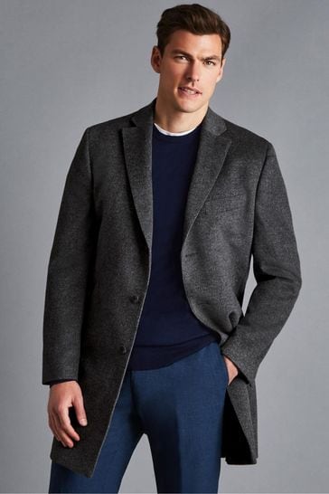 Mens pure sales wool overcoat