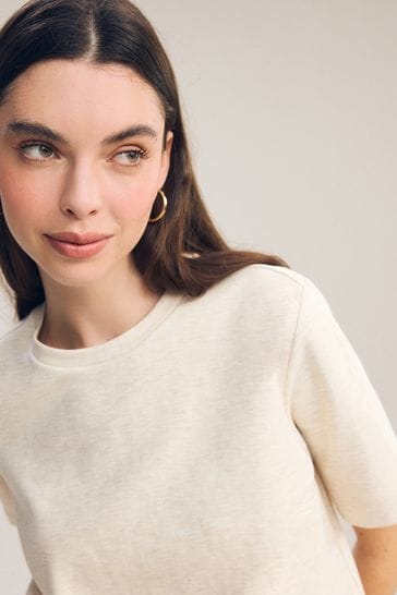Tシャツ・カットソー SATUR Classic Crew Neck Half Knit Cream SA252MKT03CR SATUR Classic Crew Neck Half Knit Cream SA252MKT03CR (SATUR
