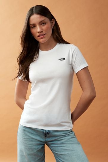 The North Face White Womens Simple Dome T-Shirt