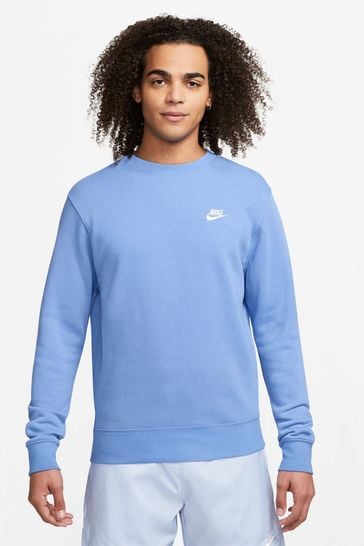 Buy Nike Light Blue Club Crew Sweatshirt from Next Luxembourg