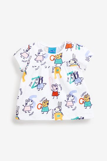 Peppa Pig Alphabet Print Cotton T-Shirt (3mths-7yrs)