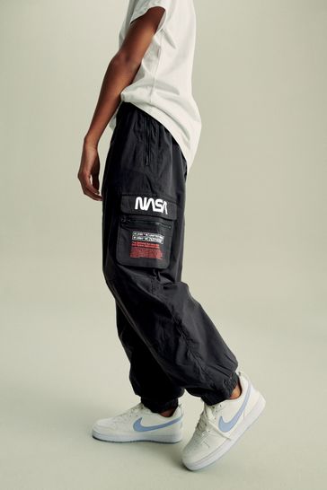 Black NASA Cargo Trousers (3-16yrs)