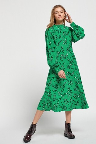 green midi dress formal