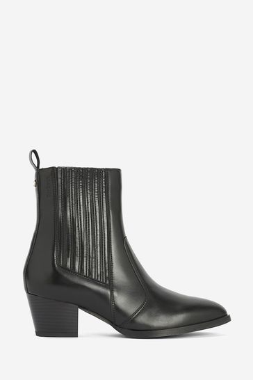 Barbour® Black Leather Elsa Western Chelsea Boots