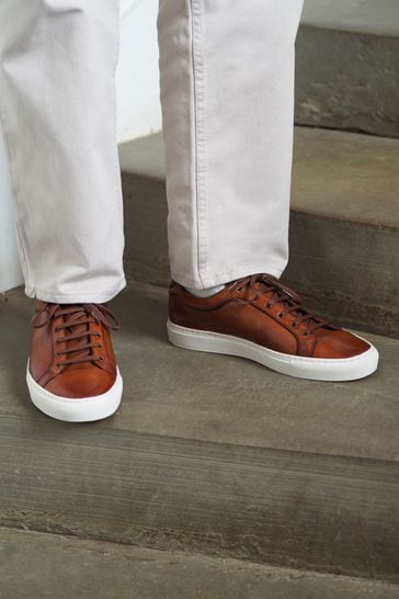 Buy Loake Dash Handpainted Capped Toe Brown Sneakers from Next