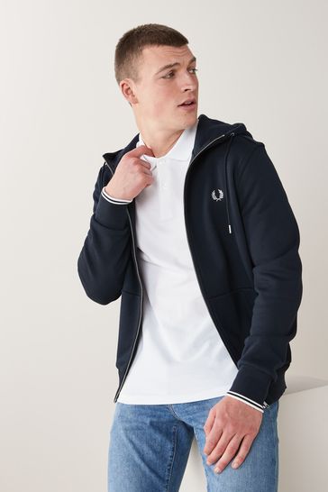 Fred perry zip up hoodie clearance