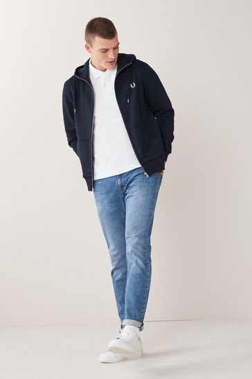 Fred perry zip up hoodie sales