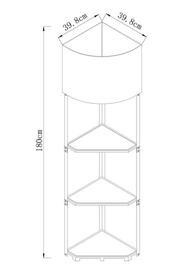 Next corner shelf lamp top