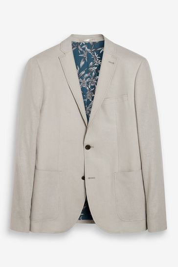 Mens linen blend top blazer