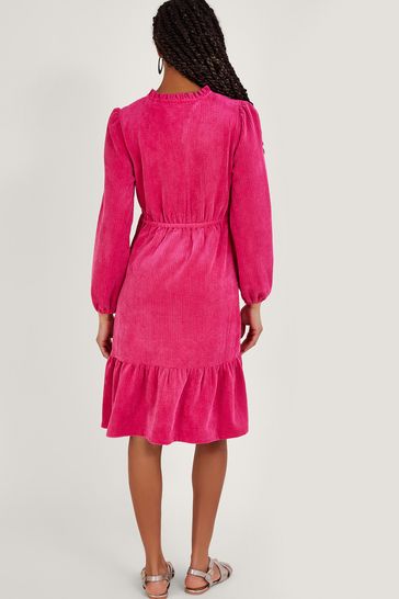 Pink cord dress deals