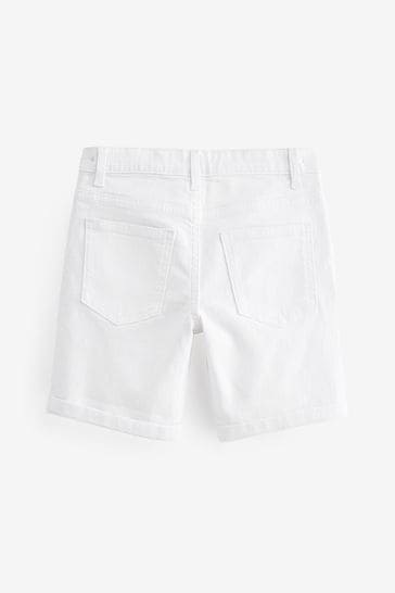 Next white denim clearance shorts