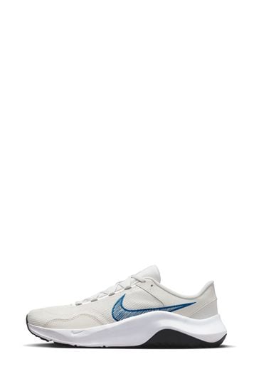 Buy Nike White Blue Legend Essential 3 Training Trainers from Next