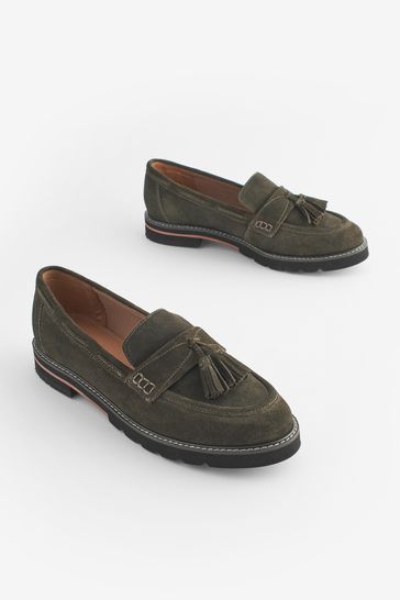 Olive green loafers hotsell