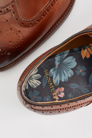 Leather sole hotsell brogue shoes