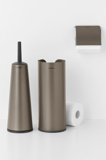 Brabantia Set of 3 Platinum Toilet Accessories