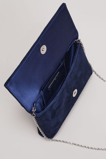 Buy Phase Eight Blue Satin Trim Bow Bag from Next Ireland