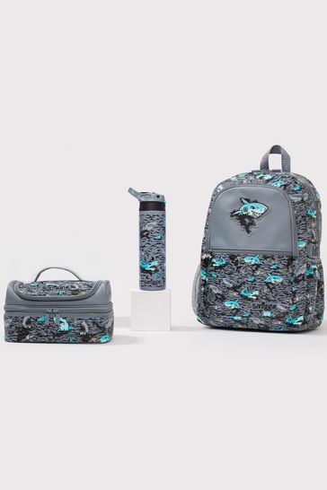 Smiggle Grey Wild Side 3 Piece School Bundle Bag