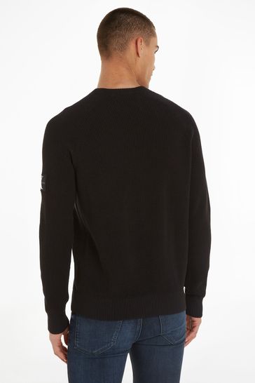 Buy Calvin Klein Jeans Badge Black Sweater from Next Luxembourg