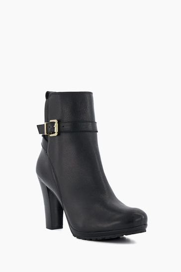 Buy Dune London Orielle Elasticated Buckle Ankle Brown Boots from