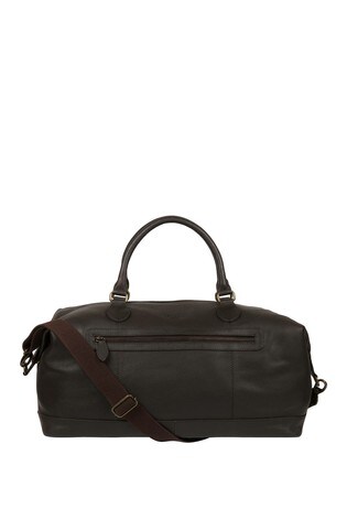 Cultured London Harbour Leather Black Holdall