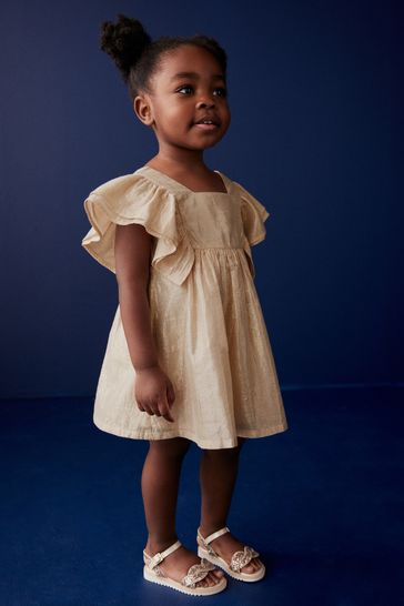 Gold Shimmer Party Dress (3mths-8yrs)