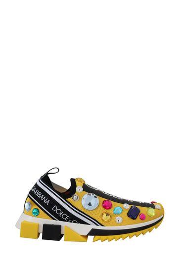 Buy Dolce Gabbana Yellow Gorgeous Polyester Sneakers with