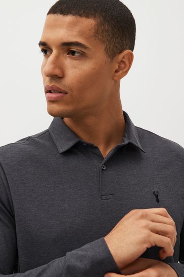 Blue grey shop polo shirt