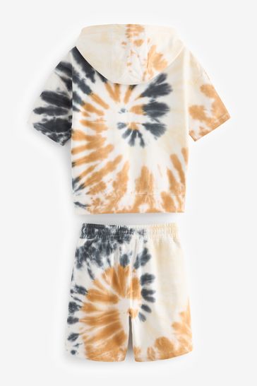 2-piece Kid Boy Tie Dye Hoodie Sweatshirt and Pants Casual Set