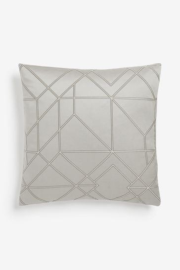 Silver geometric cushion sales