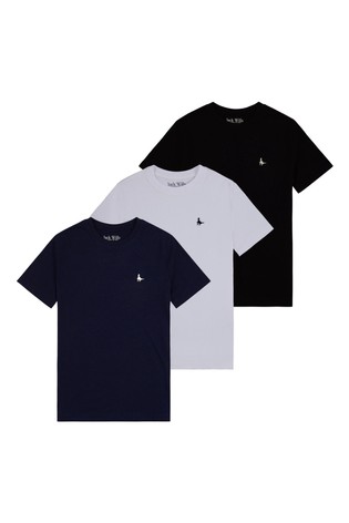 Jack Wills Boys Blue T-Shirts 3 Pack