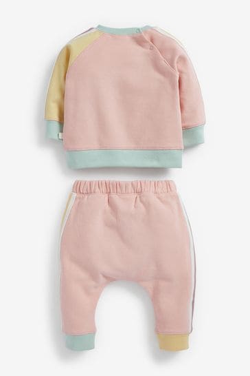 Buy Multi Pastel Baby Sweatshirt And Jogger Set from Next Luxembourg