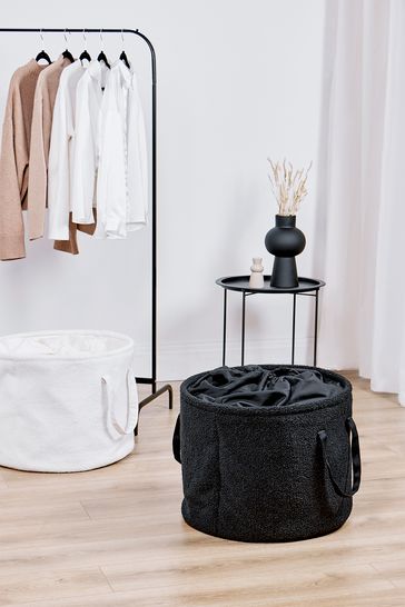Buy Style Sisters Black Boucl Storage Bag from the Next UK online